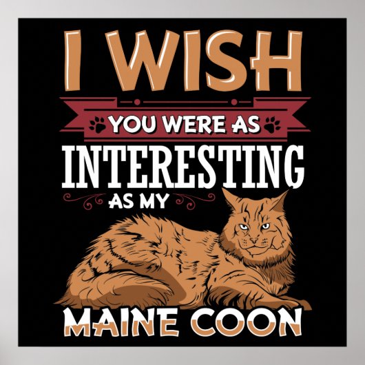 Maine Coon Cat Poster (Vorne)