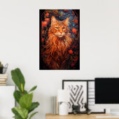 Maine Coon cat Poster (Heimbüro)