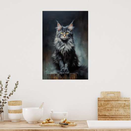 Maine Coon cat Poster (Küche)