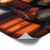 Maine Coon Cat Poster (Ecke)