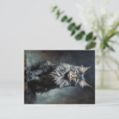 Maine Coon cat Postkarte (Stehend Vorderseite)