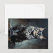 Maine Coon cat Postkarte (Vorne/Hinten)