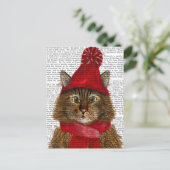 Maine Coon Cat Postkarte (Stehend Vorderseite)