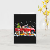 Maine Coon Cat Red Truck Christmas Tree Santa Ugly Karte (Gelbe Blume)
