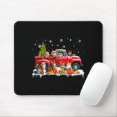 Maine Coon Cat Red Truck Christmas Tree Santa Ugly Mousepad (Mit Mouse)