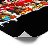 Maine Coon Cat Red Truck Christmas Tree Santa Ugly Poster (Ecke)