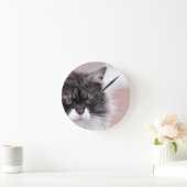 Maine Coon Cat Runde Wanduhr (Zuhause)