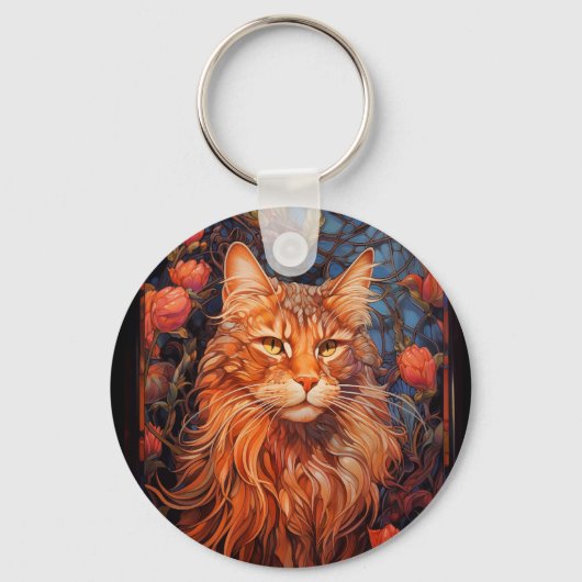 Maine Coon cat Schlüsselanhänger (Vorderseite)