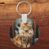 Maine Coon cat Schlüsselanhänger (Vorderseite)