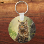 Maine Coon cat Schlüsselanhänger (Rückseite)