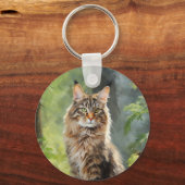 Maine Coon cat Schlüsselanhänger (Vorderseite)