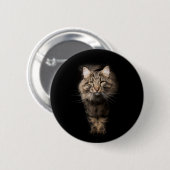 Maine Coon Cat schwarz Button (Vorne & Hinten)
