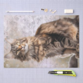 Maine Coon Cat Seidenpapier (Handwerk)