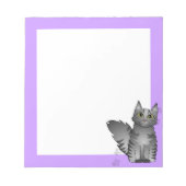 Maine Coon Cat - Silver Gray Tabby Notizblock (Vorderseite)