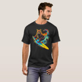 Maine Coon Cat Surf T-Shirt (Vorne ganz)