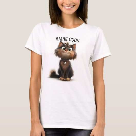 Maine Coon Cat T-Shirt (Vorderseite)