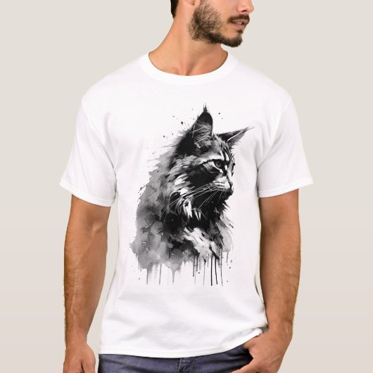 Maine Coon Cat T - Shirt (Vorderseite)