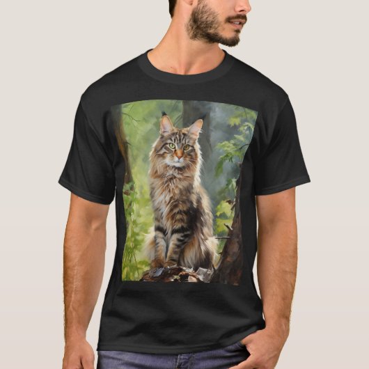 Maine Coon cat T-Shirt (Vorderseite)