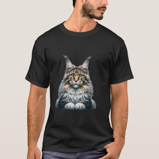 Maine Coon Cat Tee - Einzigartiges Künstlerisches (Vorderseite)