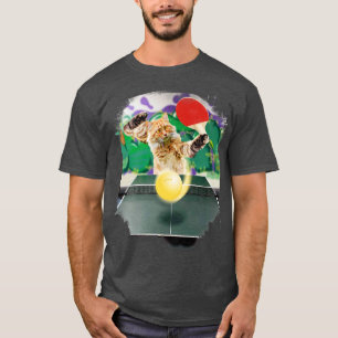 Maine Coon Cat Tischtennis Pong T-Shirt