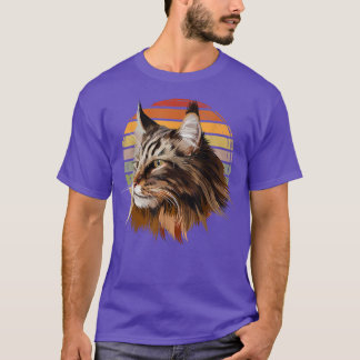 Maine Coon Cat Vintag Retro T-Shirt