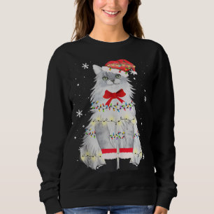Maine Coon Cat Weihnachtsbaum Xmas Mama Vater Gesc Sweatshirt