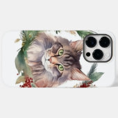 Maine Coon Cat Weihnachtsschreath Festive Kitten Case-Mate iPhone Hülle (Rückseite (Horizontal))