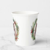 Maine Coon Cat Weihnachtsschreath Festive Kitten Pappbecher (Rechts)