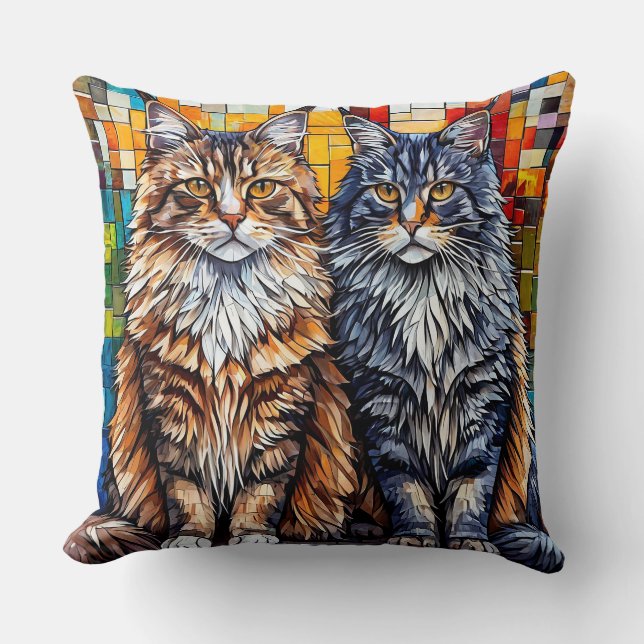 Maine Coon Cats Kissen (Vorderseite)