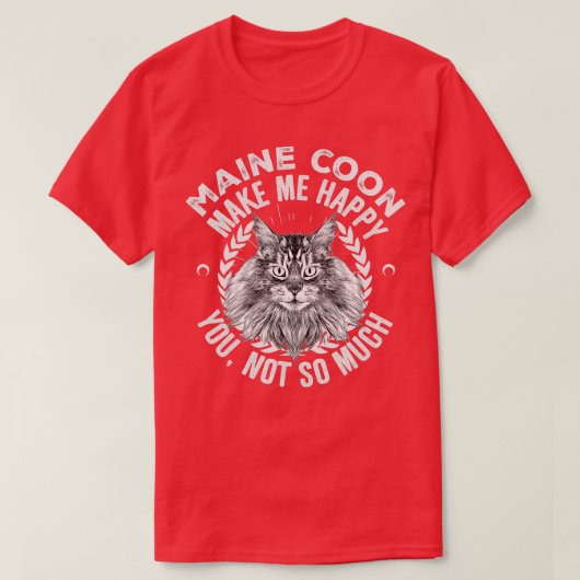 Maine Coon Cats machen mich glücklich, dass ich ni T-Shirt (Design vorne)