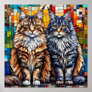 Maine Coon Cats Poster