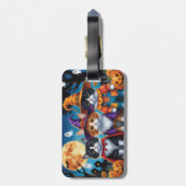 Maine Coon Cats Pumpkin Halloween Funny Gepäckanhänger (Rückseite vertikal)