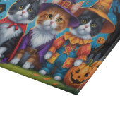 Maine Coon Cats Pumpkin Halloween Funny Schneidebrett (Ecke)