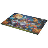 Maine Coon Cats Pumpkin Halloween Funny Schneidebrett (Ecke)