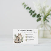 Maine Coon Cattery Individuelle Visitenkarte (Stehend Vorderseite)