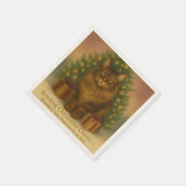 Maine Coon Christmas Napkins | Funny Holiday Table Serviette (Ecke)