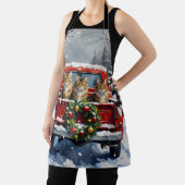 Maine Coon Christmas Red Truck Holiday Schürze (InSitu)