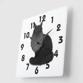 Maine Coon Clock Quadratische Wanduhr (Winkel)