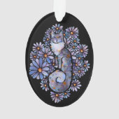 Maine Coon Dilute Calico Cat Purple                Ornament (Rückseite)