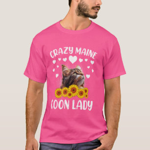 Maine Coon Eigentümer CRAZY MAINE COON LADY Cat Mo T-Shirt