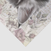 Maine Coon Floral Cat Kitten Seidenpapier (Detail)