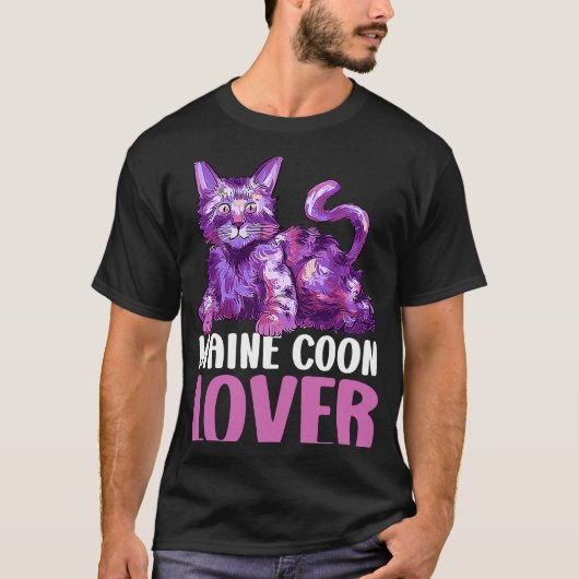 Maine Coon für Katze T-Shirt (Vorderseite)