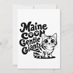 Maine Coon Gentle Giants Cat Einladung