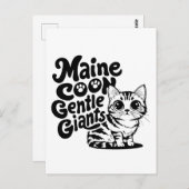 Maine Coon Gentle Giants Cat Postkarte (Vorne/Hinten)