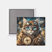 Maine Coon im Weltraum Magnet (Vorderseite/Rückseite)