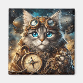 Maine Coon im Weltraum Magnet (Vorne)
