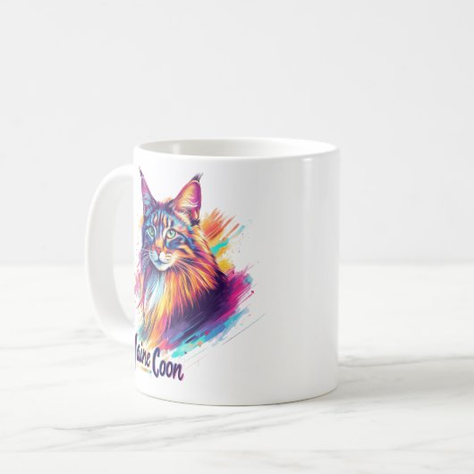 Maine Coon Kaffeetasse (Vorderseite Links)