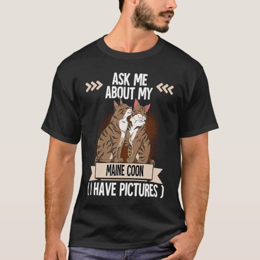 Maine Coon Katze 8 T-Shirt (Vorderseite)