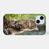Maine Coon-Katze iPhone 15 Hülle (Rückseite (Horizontal))