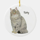 Maine Coon Katze Keramik Ornament (Hinten)